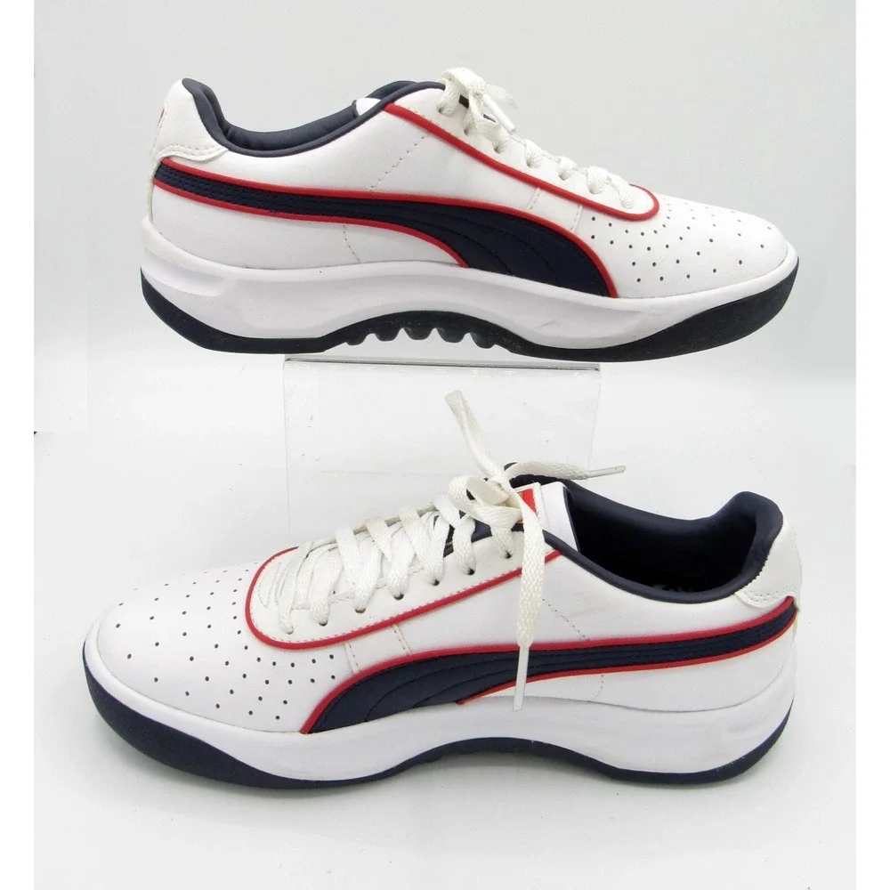 Puma GV Special Sneakers White with Red & Blue Accents Big Kids Size 6.5